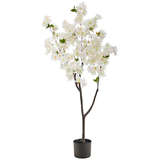 4ft. Potted White Cherry Blossom Artificial Tree